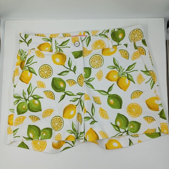 ISAAC MIZRAHI WMN'S Sz 8 LOT, Bundle of 5 Pairs Summer Shorts Solid, Print Lemon - Picture 3 of 12